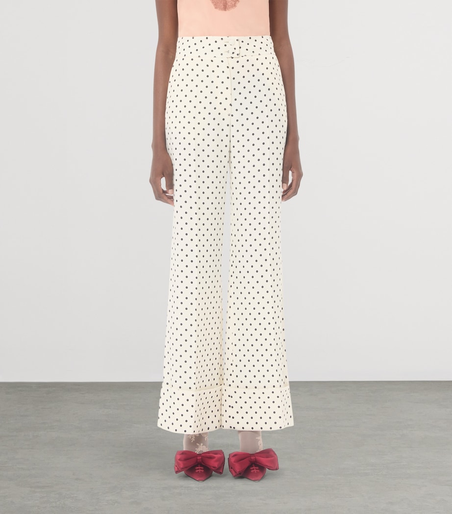 Polka Dot Wide-Leg Trousers R8E Image 2