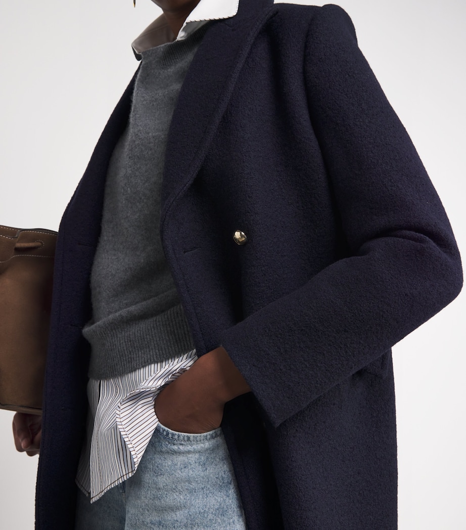 Wool Trench Coat NAVY Image 7