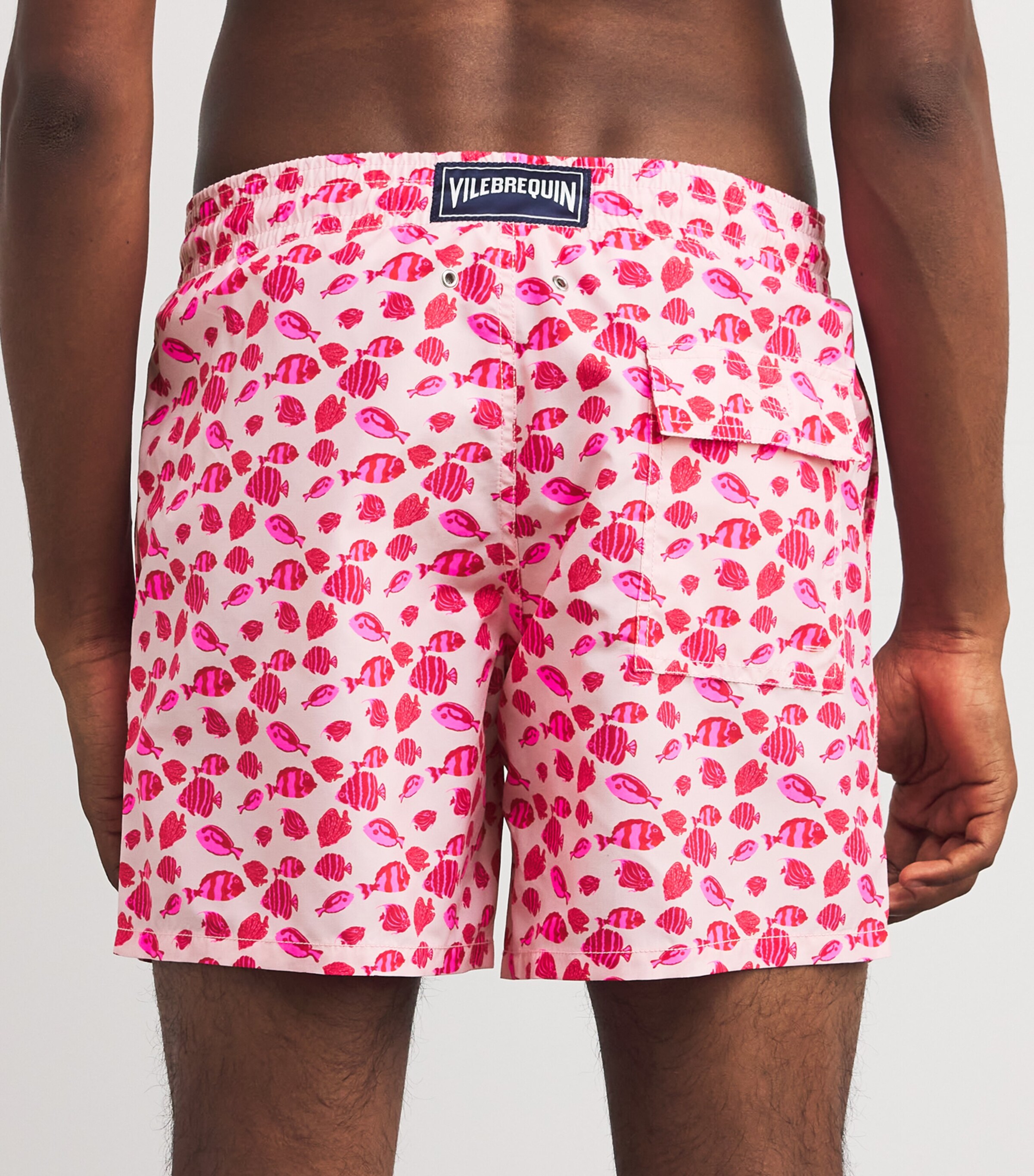 Fish Print Moorea Swim Shorts 159-PEONY Image 4