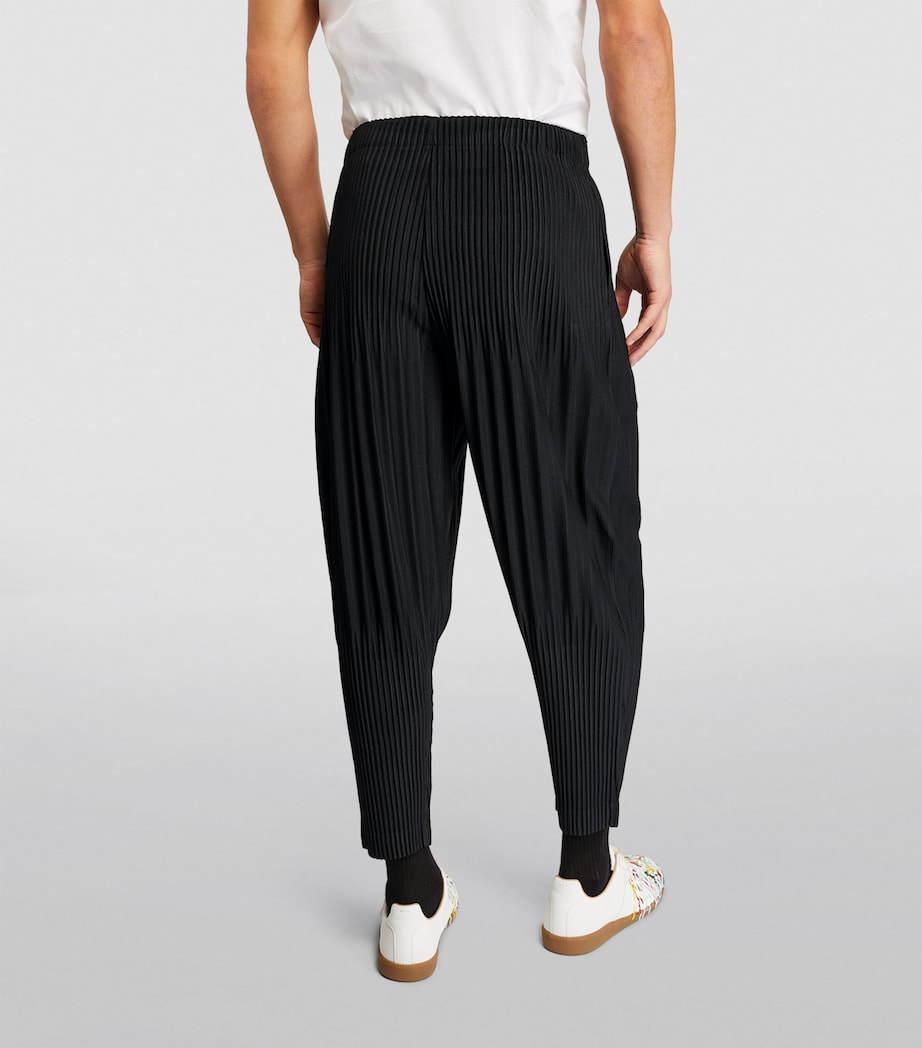 Pleated Tapered Trousers 15 BLACK Image 4