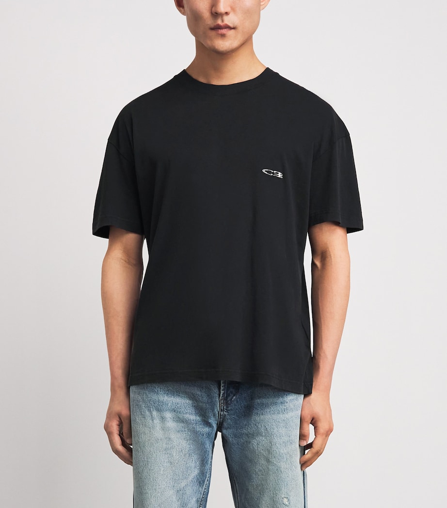 Cole Buxton Mens Cotton Surf T-Shirt Vintage Black Image 4