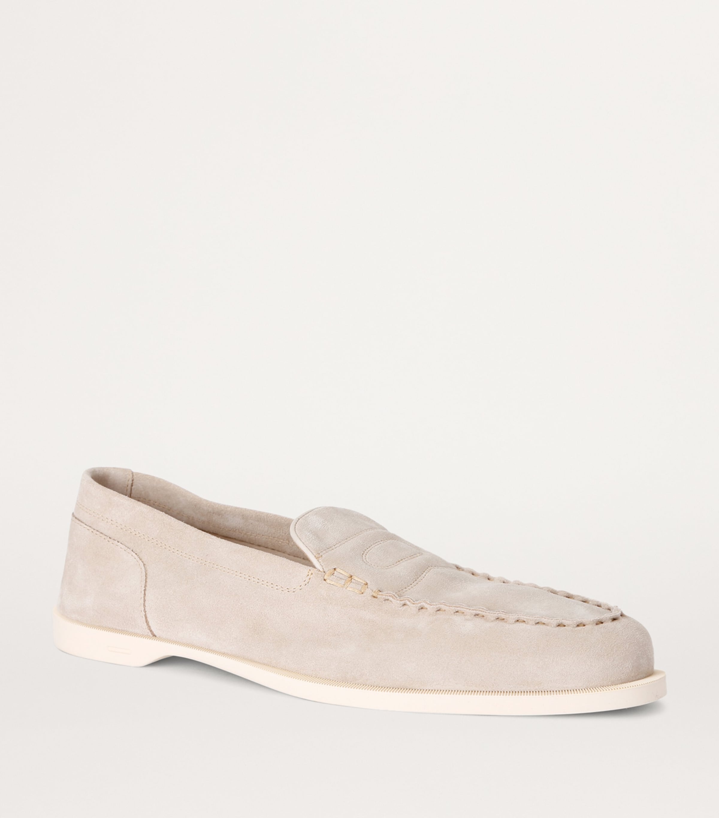 John Lobb Suede Pace Loafers Beige Image 3