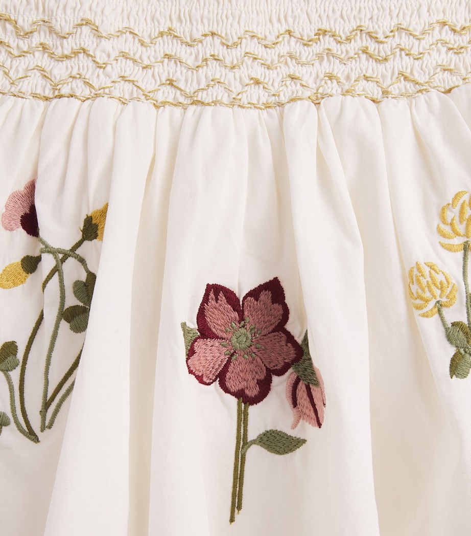 Embroidered Smocked Adele Dress (12 Months - 4 Years) MARSHMELLOW Image 3