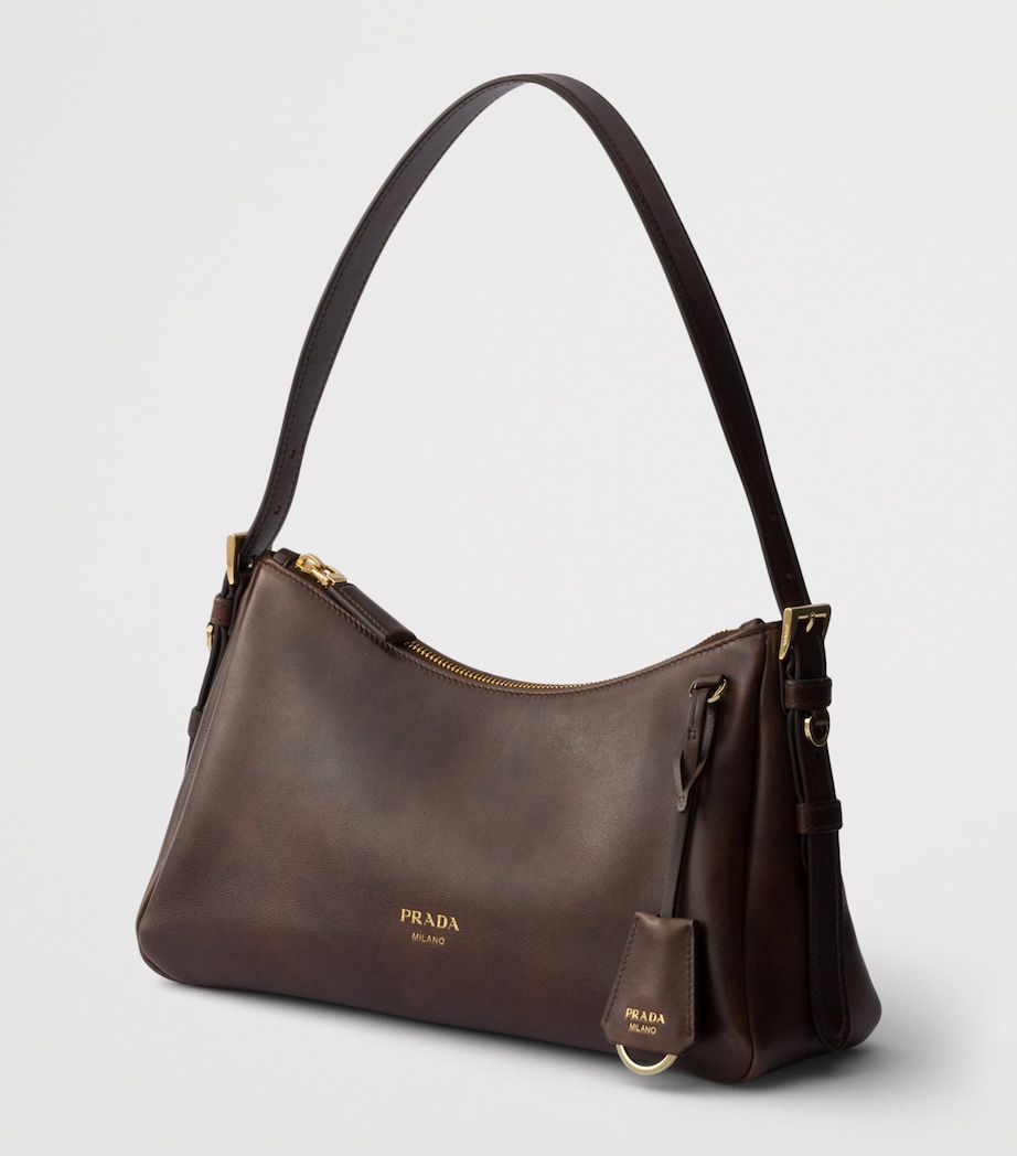 Prada Medium Leather Aimée Shoulder Bag Brown Image 2