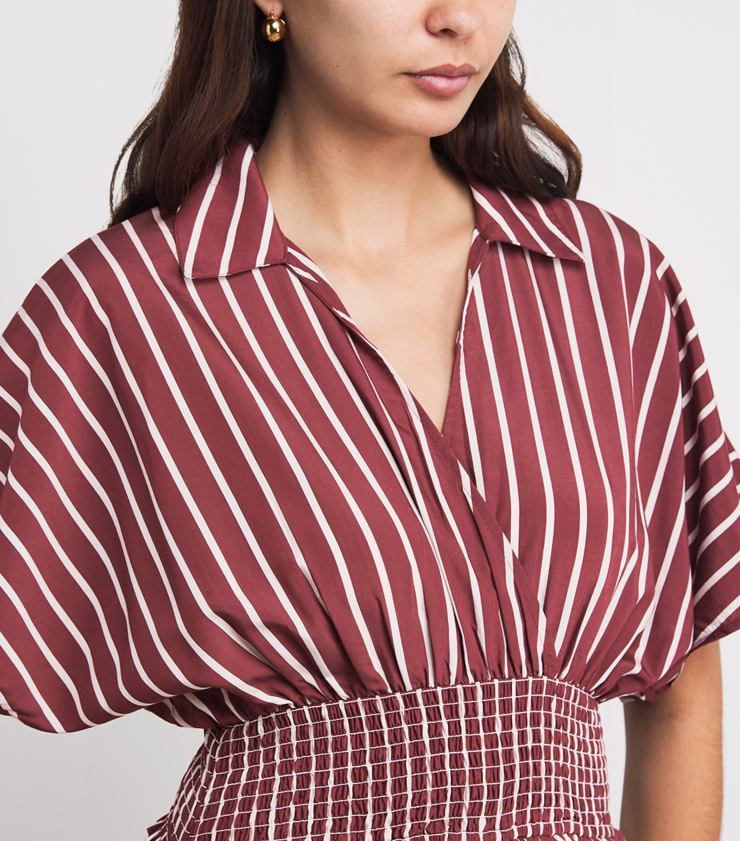 Claudie Pierlot Womens Stripe Wrap Dress Dual Color Image 3