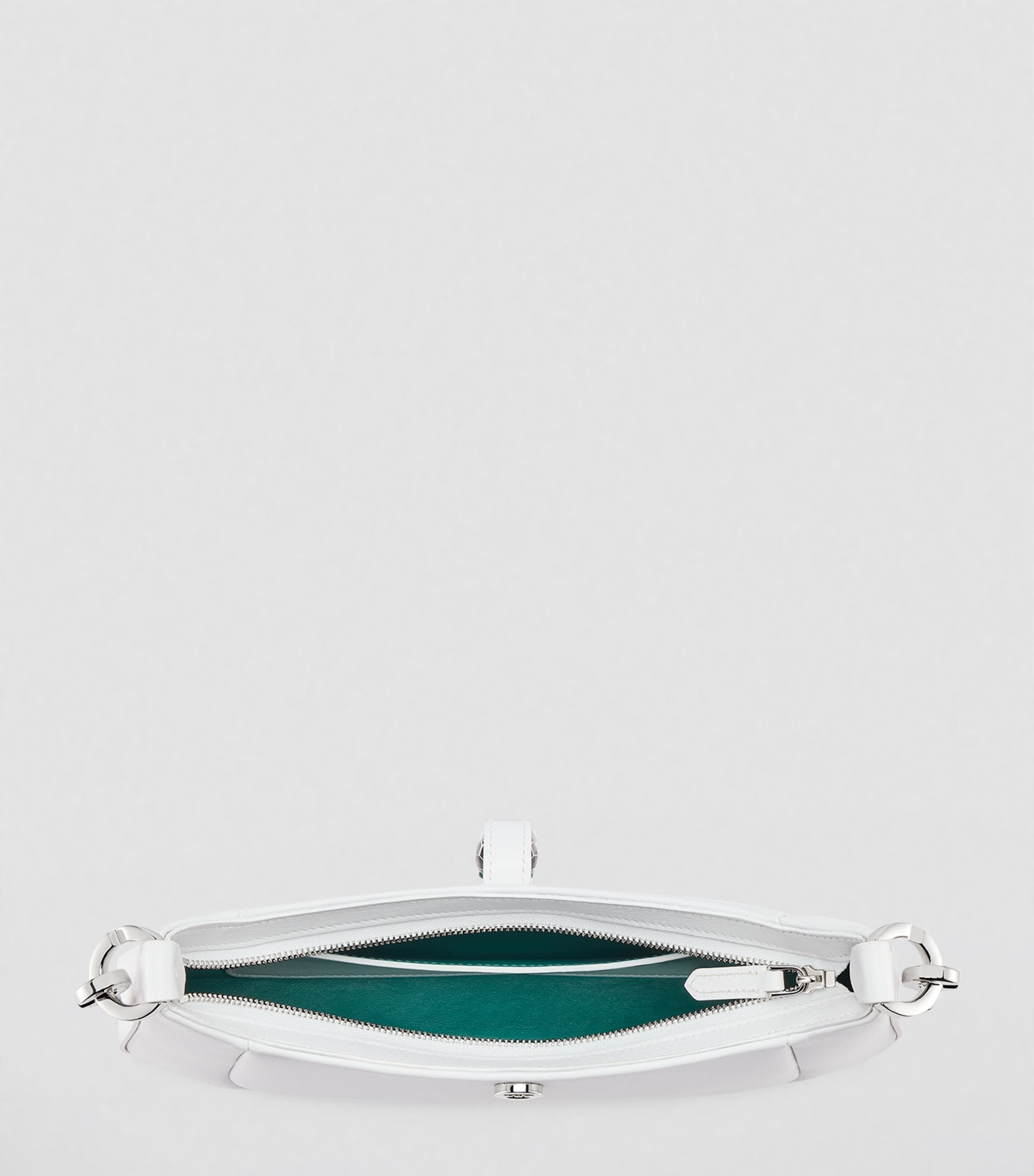 Bvlgari Leather Serpenti Baia Shoulder Bag White Image 3