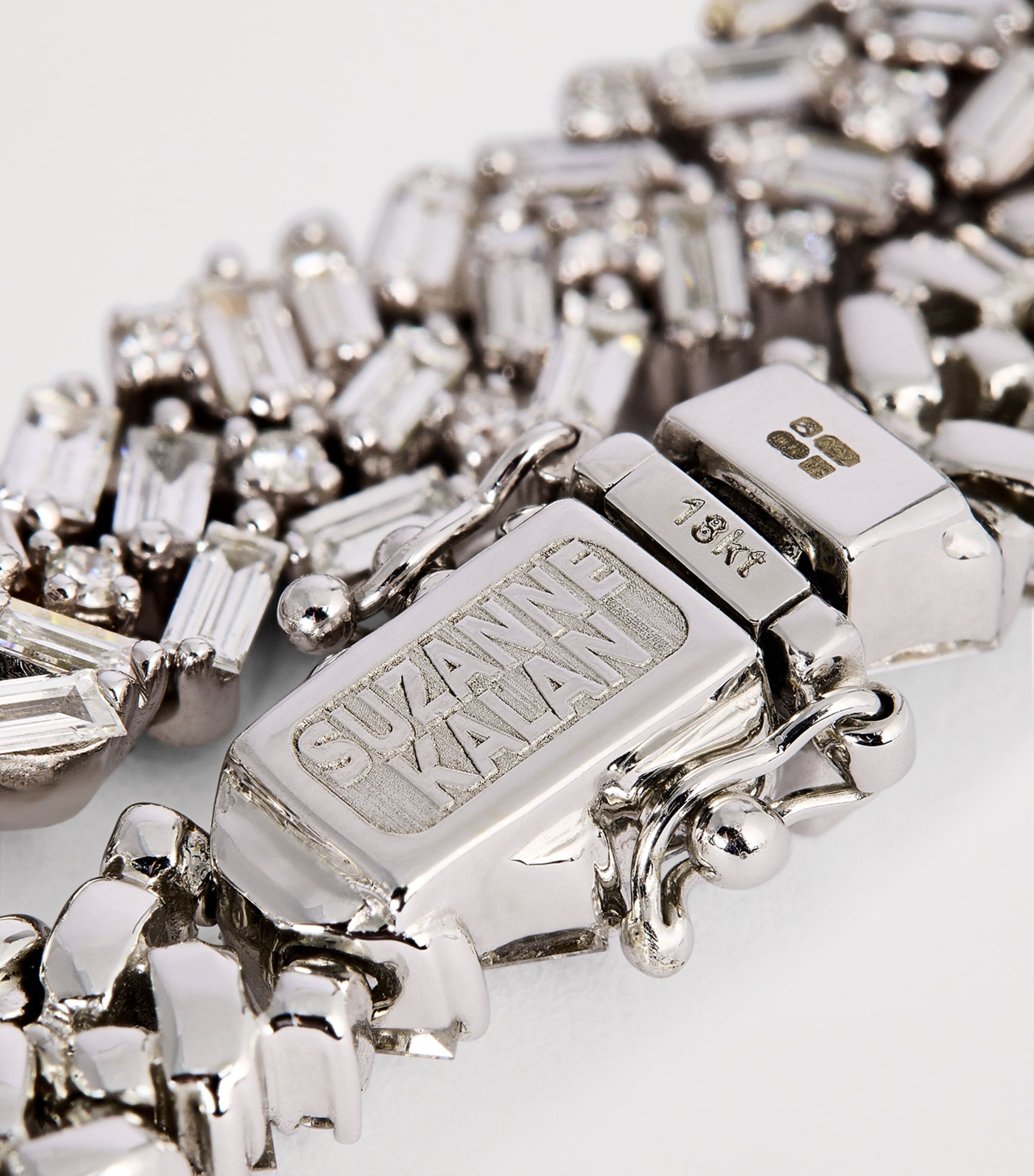 White Gold and Diamond Fireworks Three-Row Tennis Bracelet 18K WG/WD Image 6