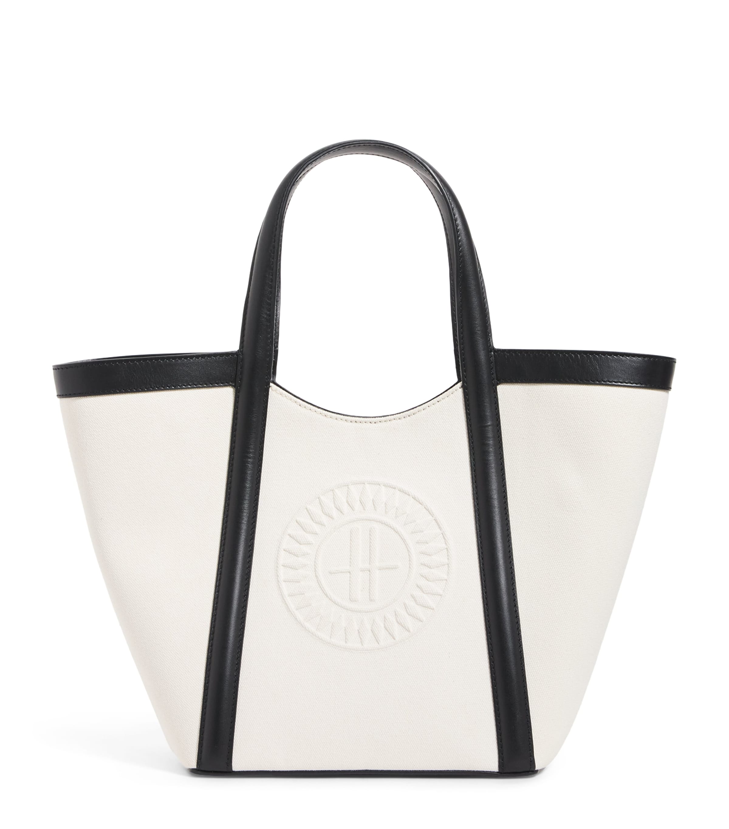 Harrods Small Canvas-leather Embossed Tote Bag