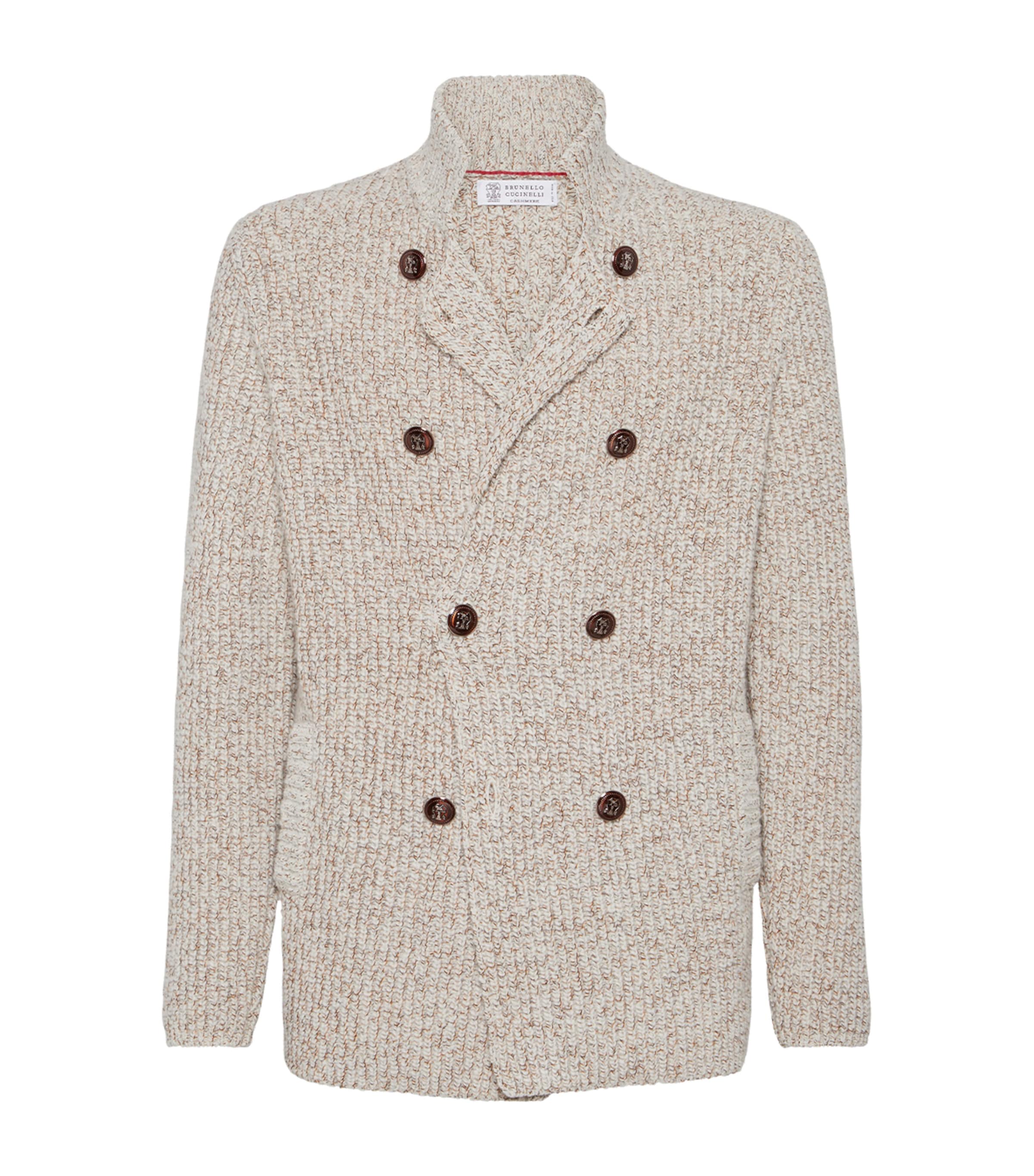 Brunello Cucinelli Wool-Silk English-Rib Cardigan | Harrods UK