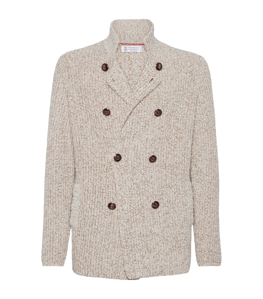 Wool-Silk English-Rib Cardigan CHL05 Image 1