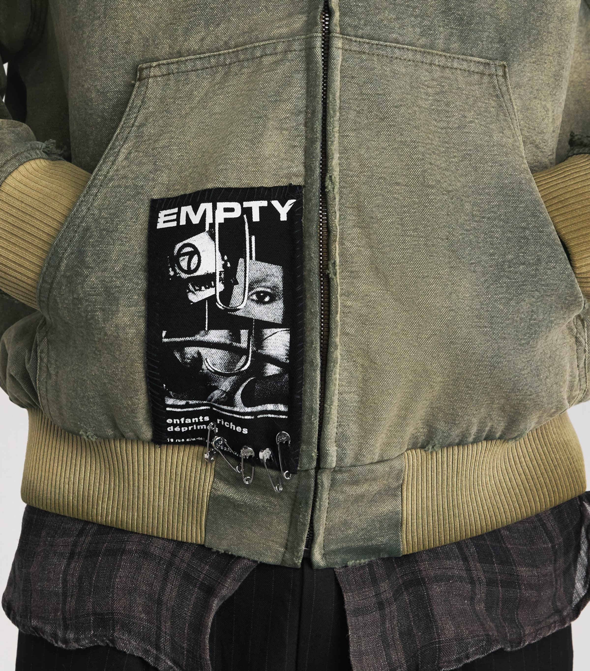 Enfants Riches Déprimés Mens Cotton War Started Jacket Crust Olive Image 3