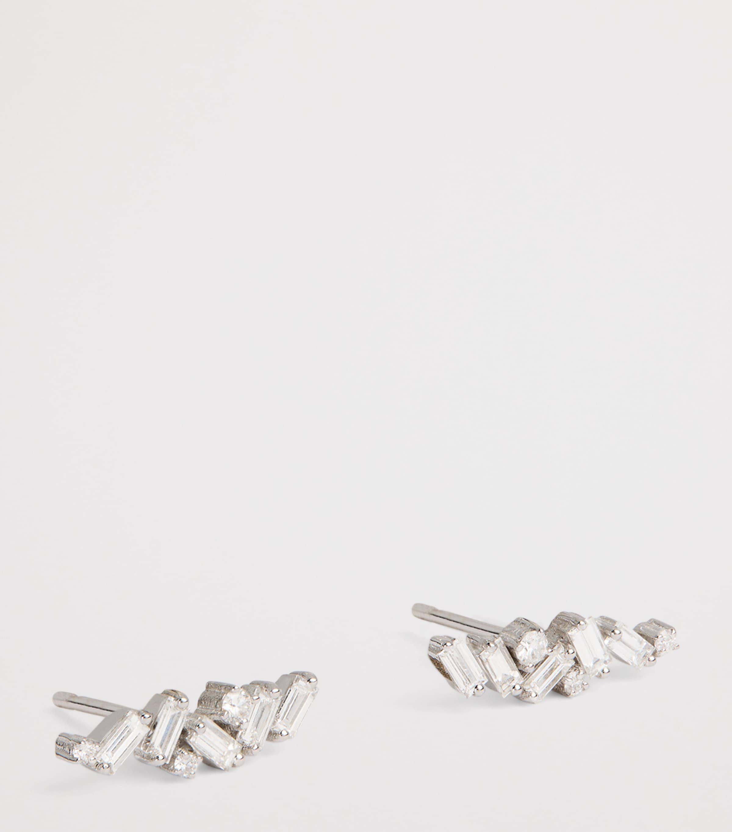 White Gold and Diamond Frenzy Stud Earrings 18K WG/WD Image 3