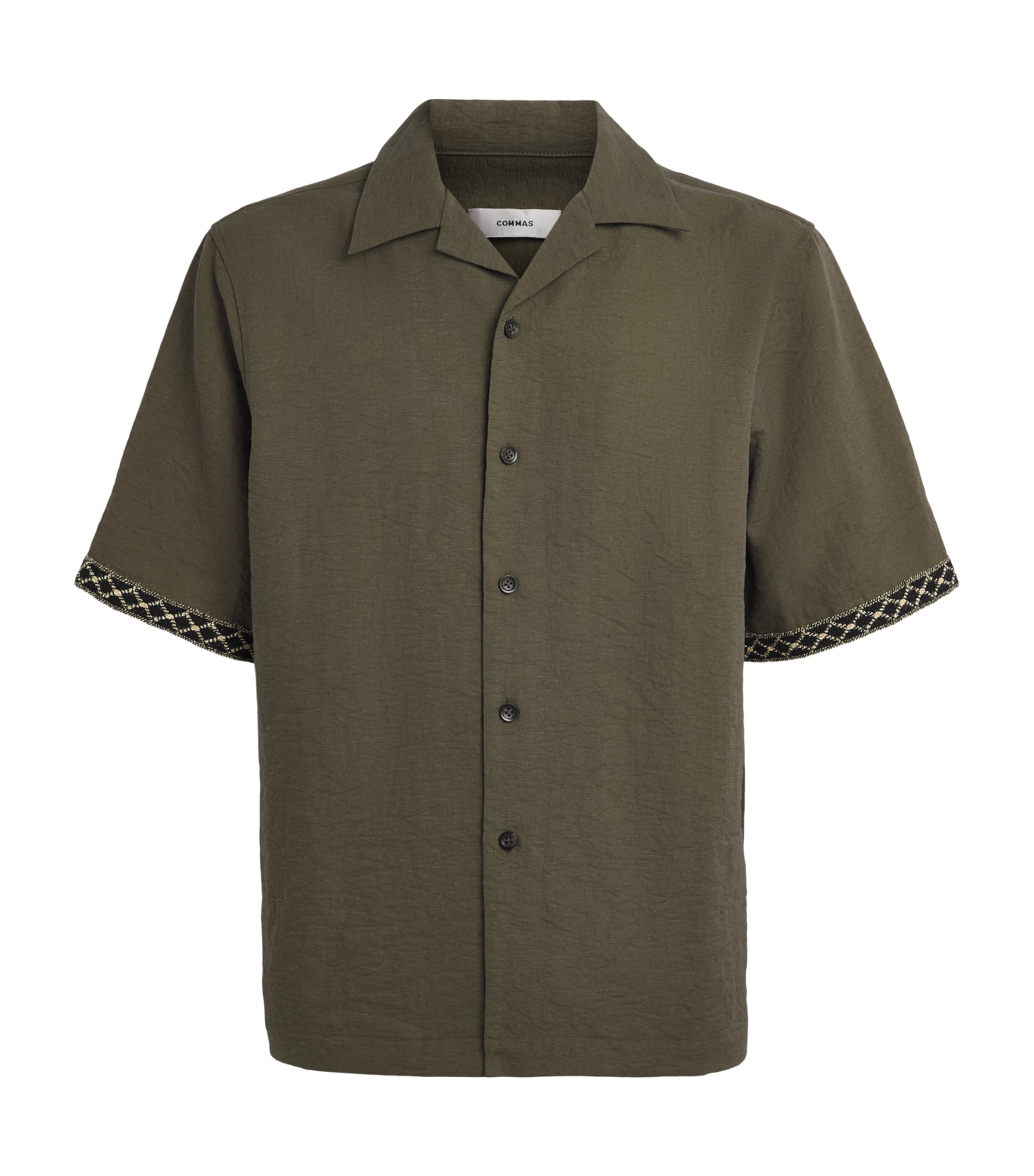 COMMAS Embroidered Resort Shirt Dark Taupe