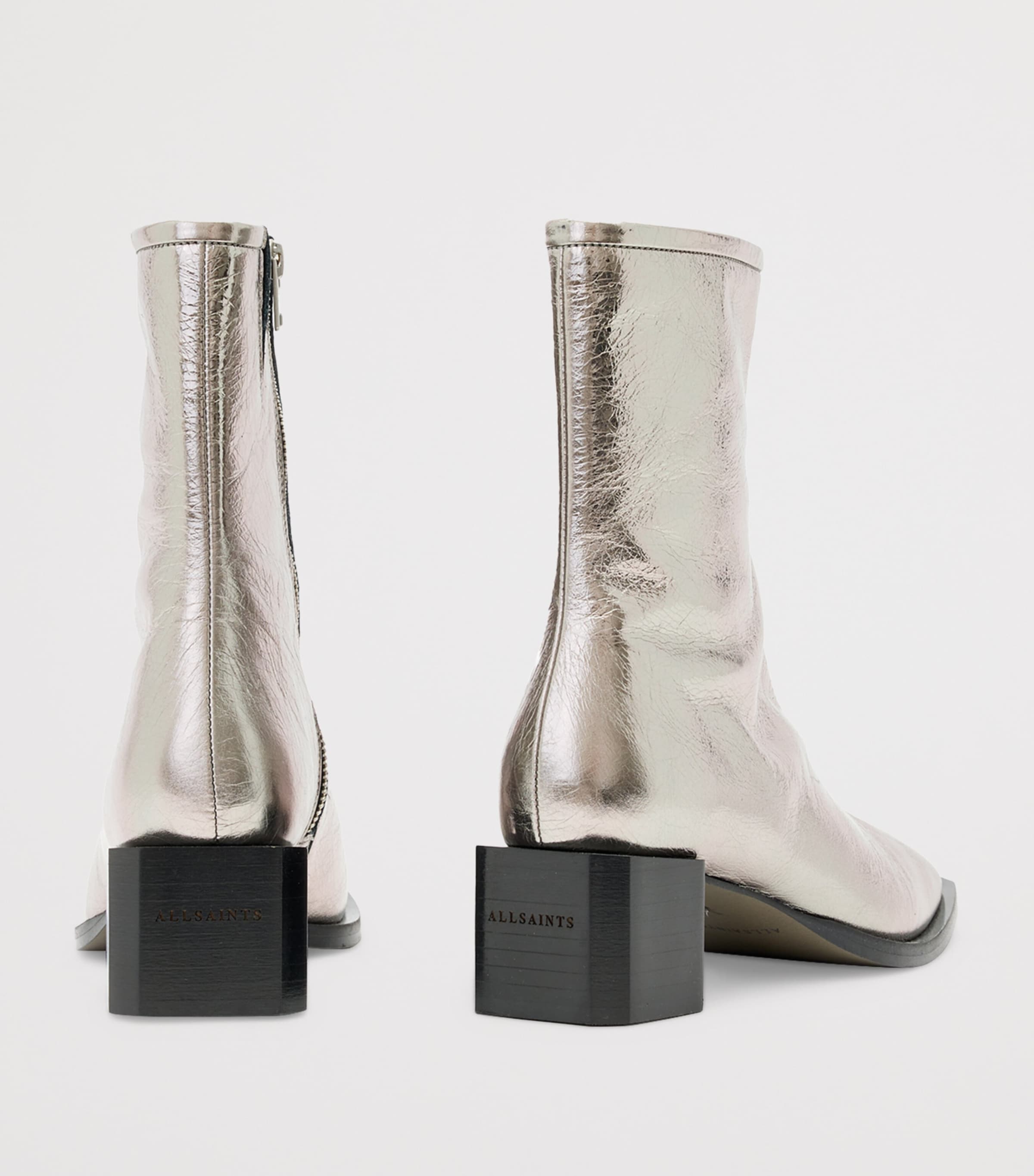 Leather Avril Boots GUNMETAL GREY Image 5