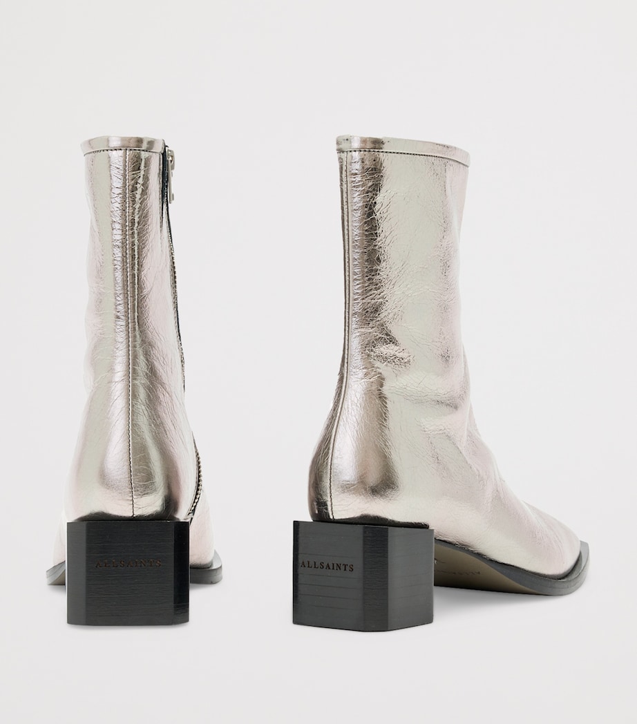 Leather Avril Boots GUNMETAL GREY Image 5