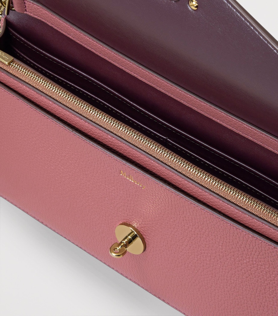 Mulberry Small Darley Clutch Bag Pink Scrumpy Image 3
