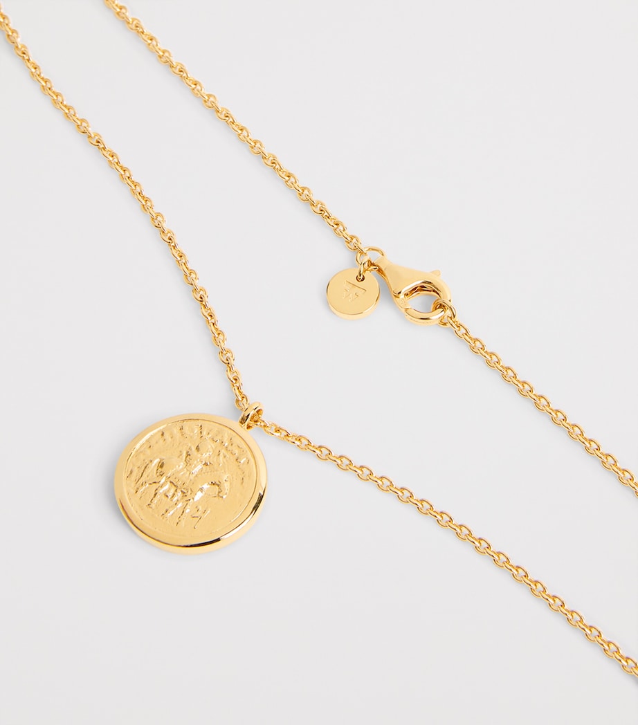 Gold-Plated Sterling Silver Coin Necklace GOLD Image 4