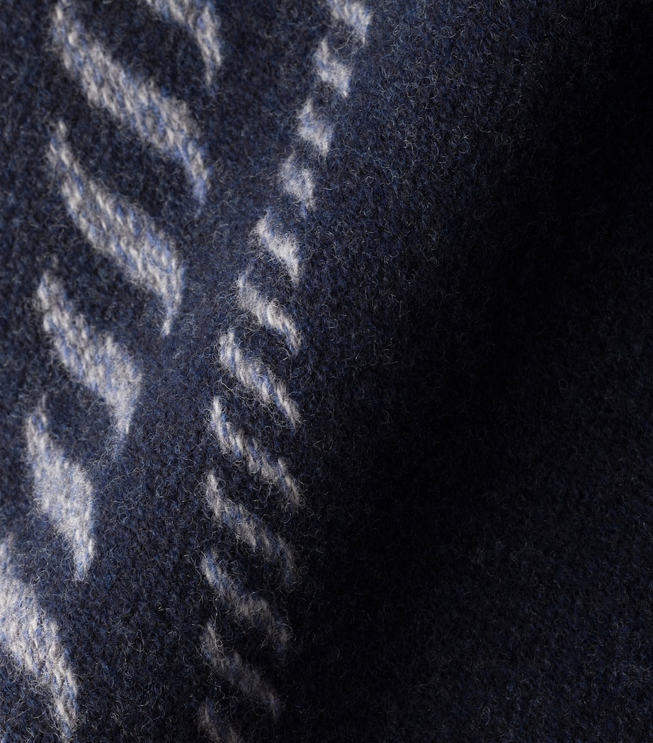 Wool-Cashmere Jacquard Scarf F0008 Image 4