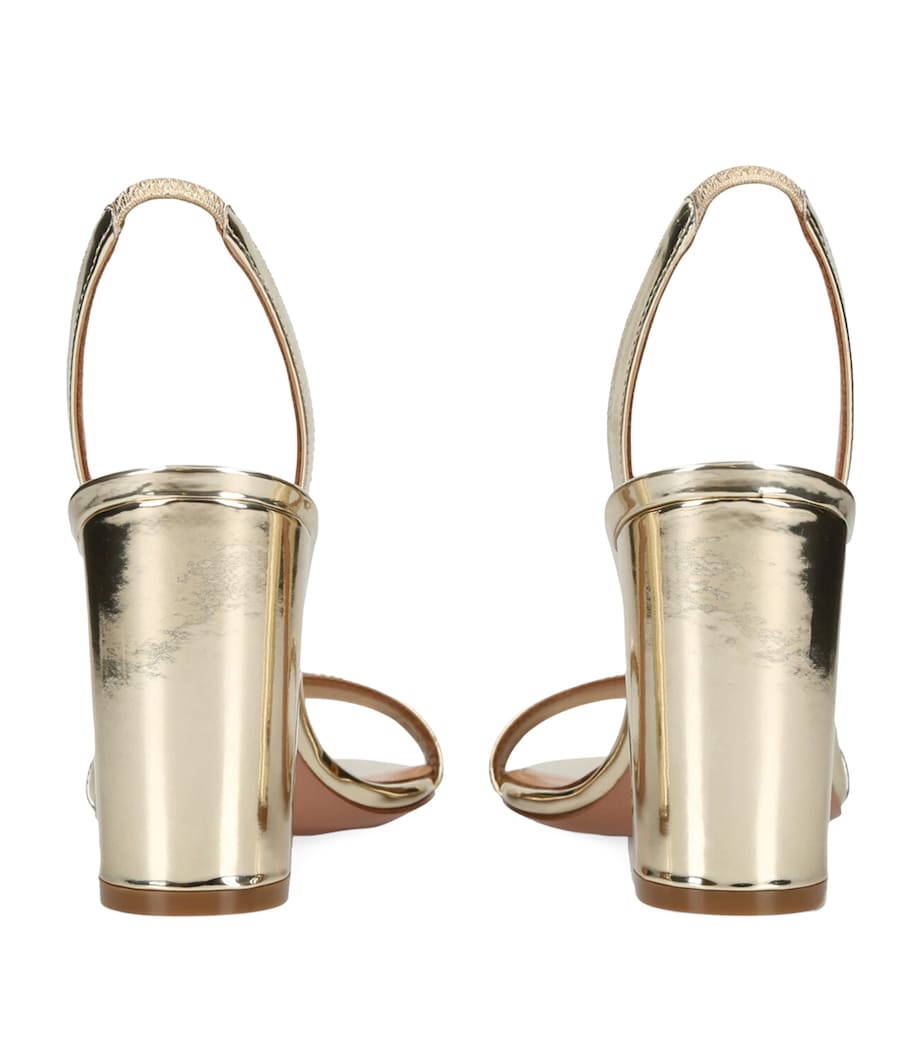 Leather So Nude Heeled Sandals 85 GOLD Image 2