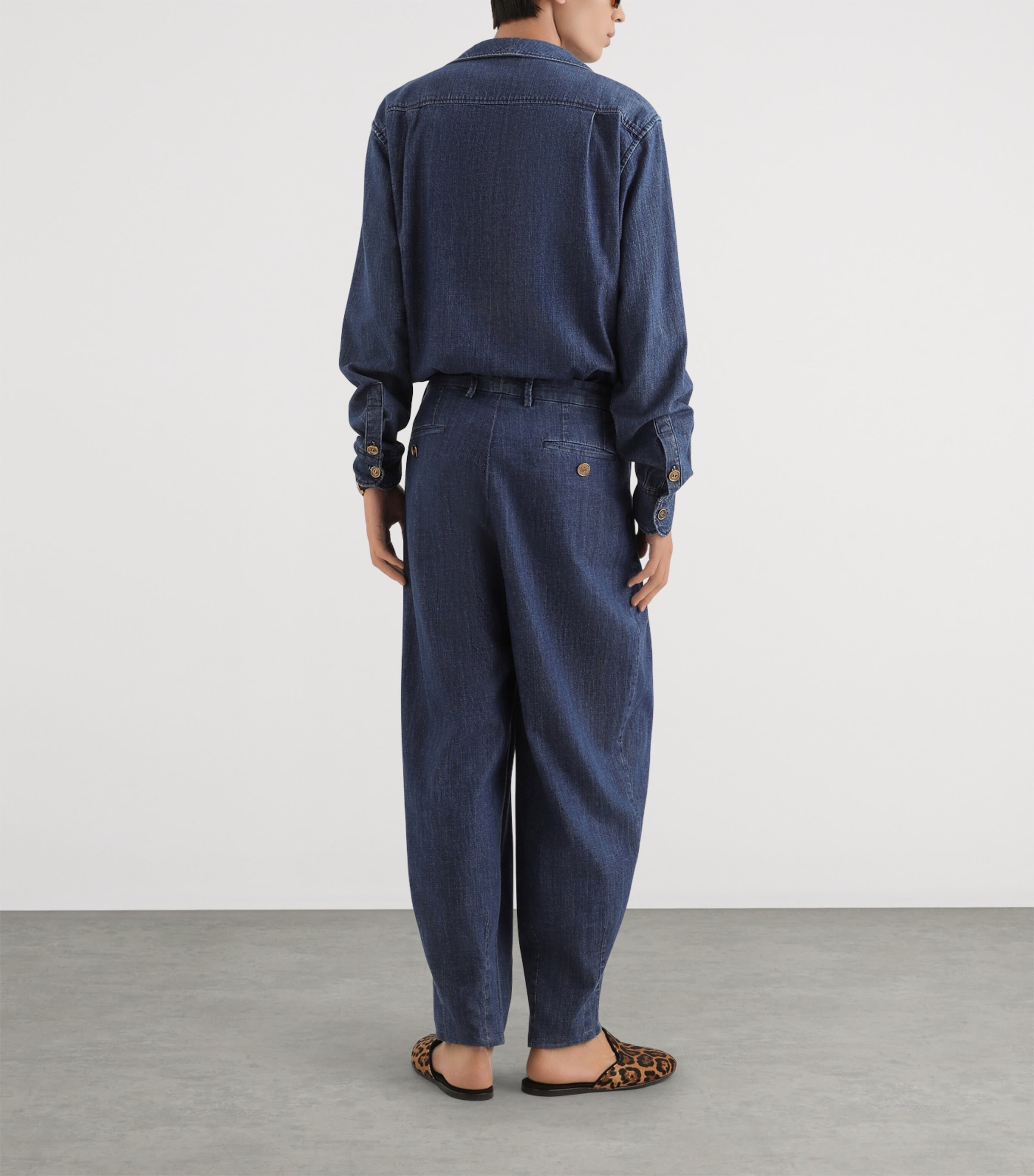 Dolce&Gabbana Mens Barrel-Leg Jeans Combined Colour Image 3