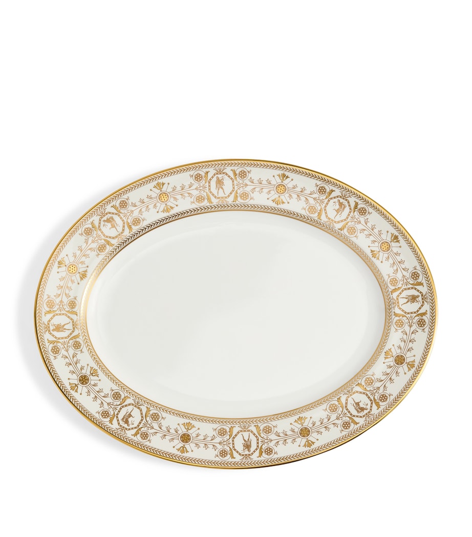Bone China Bacchus Oval Platter (39cm) PINK Image 1