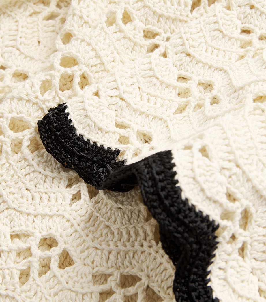 Cotton Crochet Rhiannon Mini Dress CRBL/CREAM/BLACK Image 5