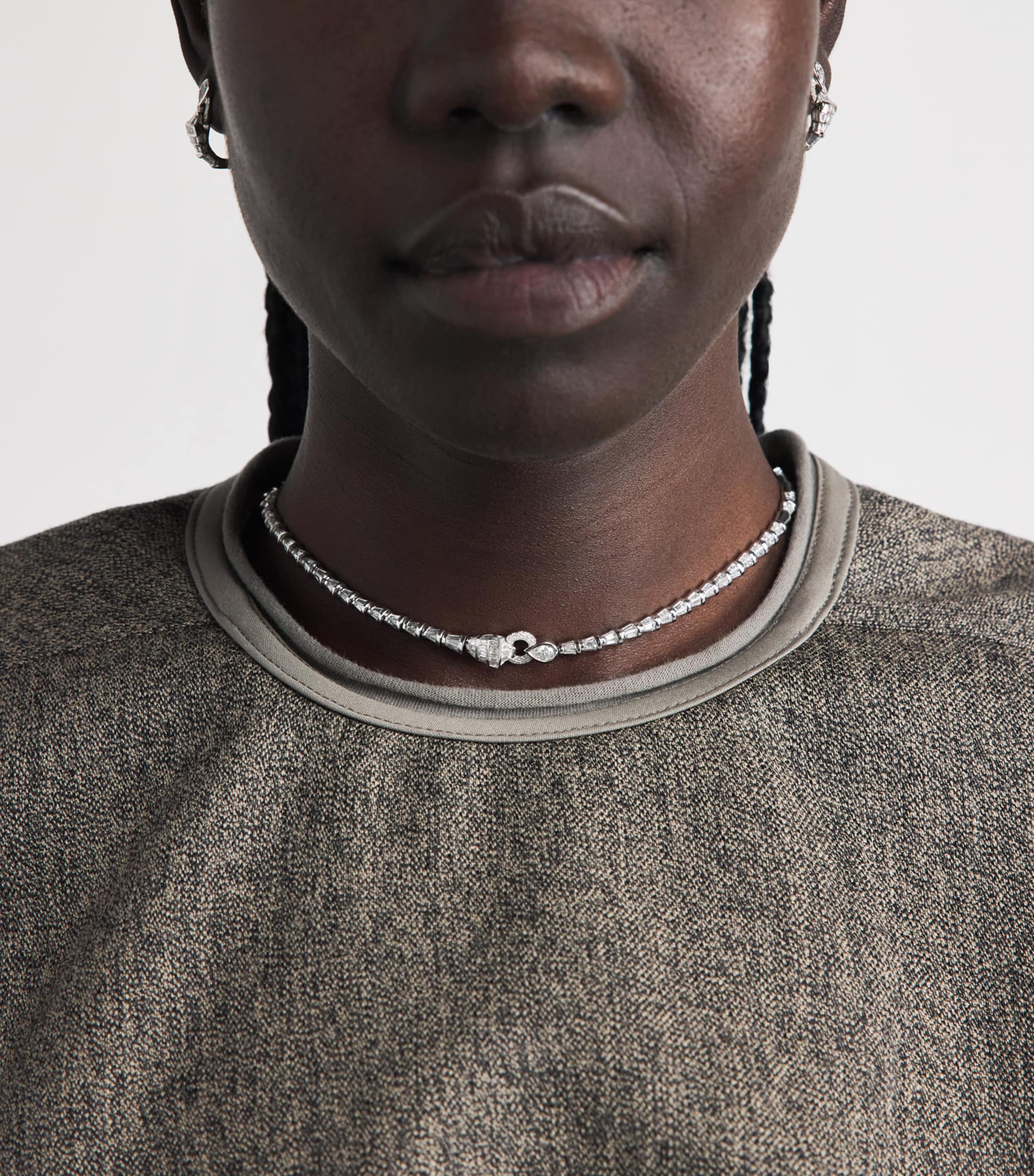 SHAY White Gold and Diamond Serpentine Necklace White Gold Image 2