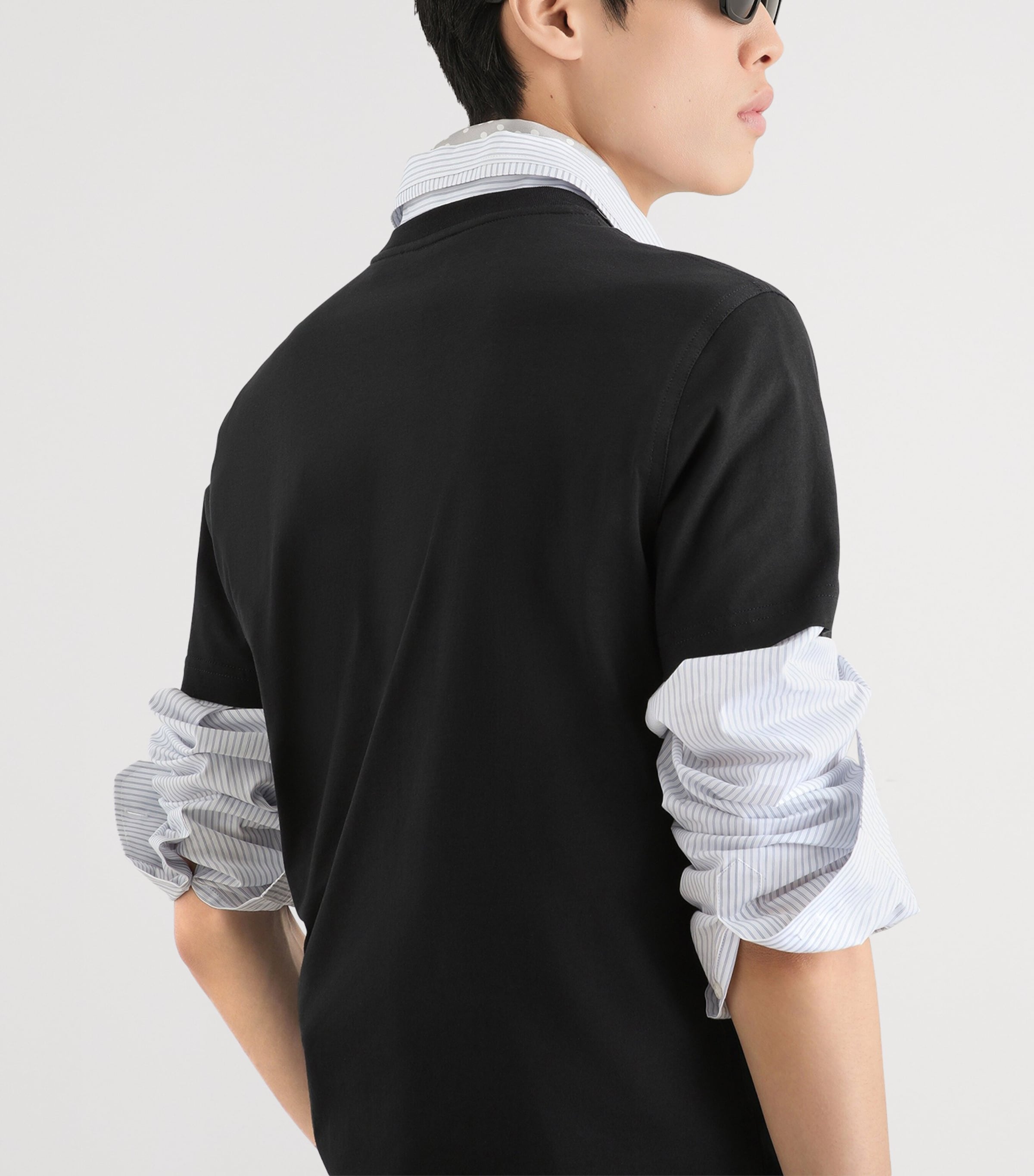 Dolce&Gabbana Mens Label-Detail T-Shirt Very Dark Blue Image 5