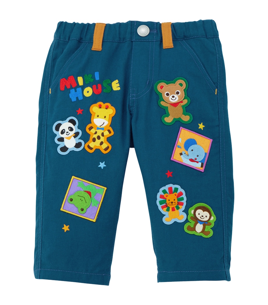 Cotton Animal Appliqué Trousers (2-7 Years) 15 Image 1