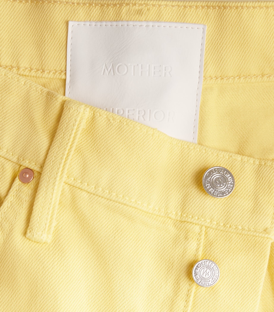 MOTHER Womens The Tomcat Roller Fray Jeans Sun Sunshine Image 6