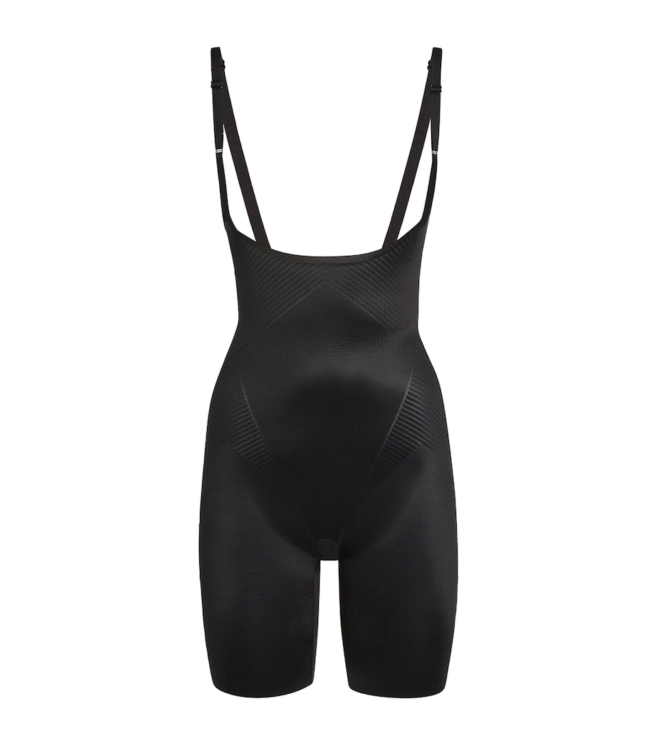SPANXshape Invisible Open-Bust Mid-Thigh Bodysuit - Medium Control VERY BLACK Image 1