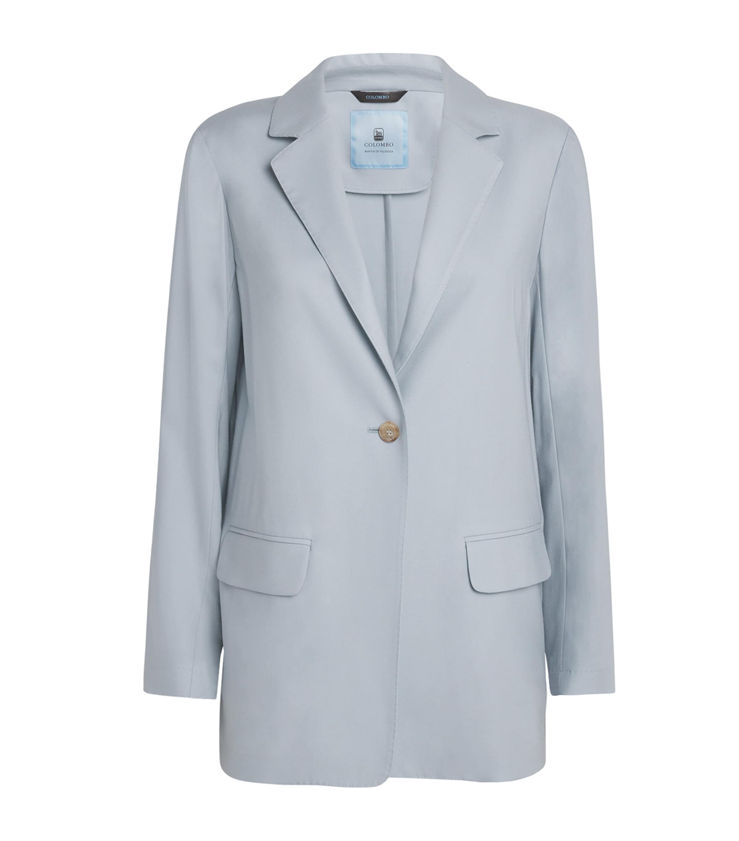 Colombo Cashmere Featherweight Blazer In Blue