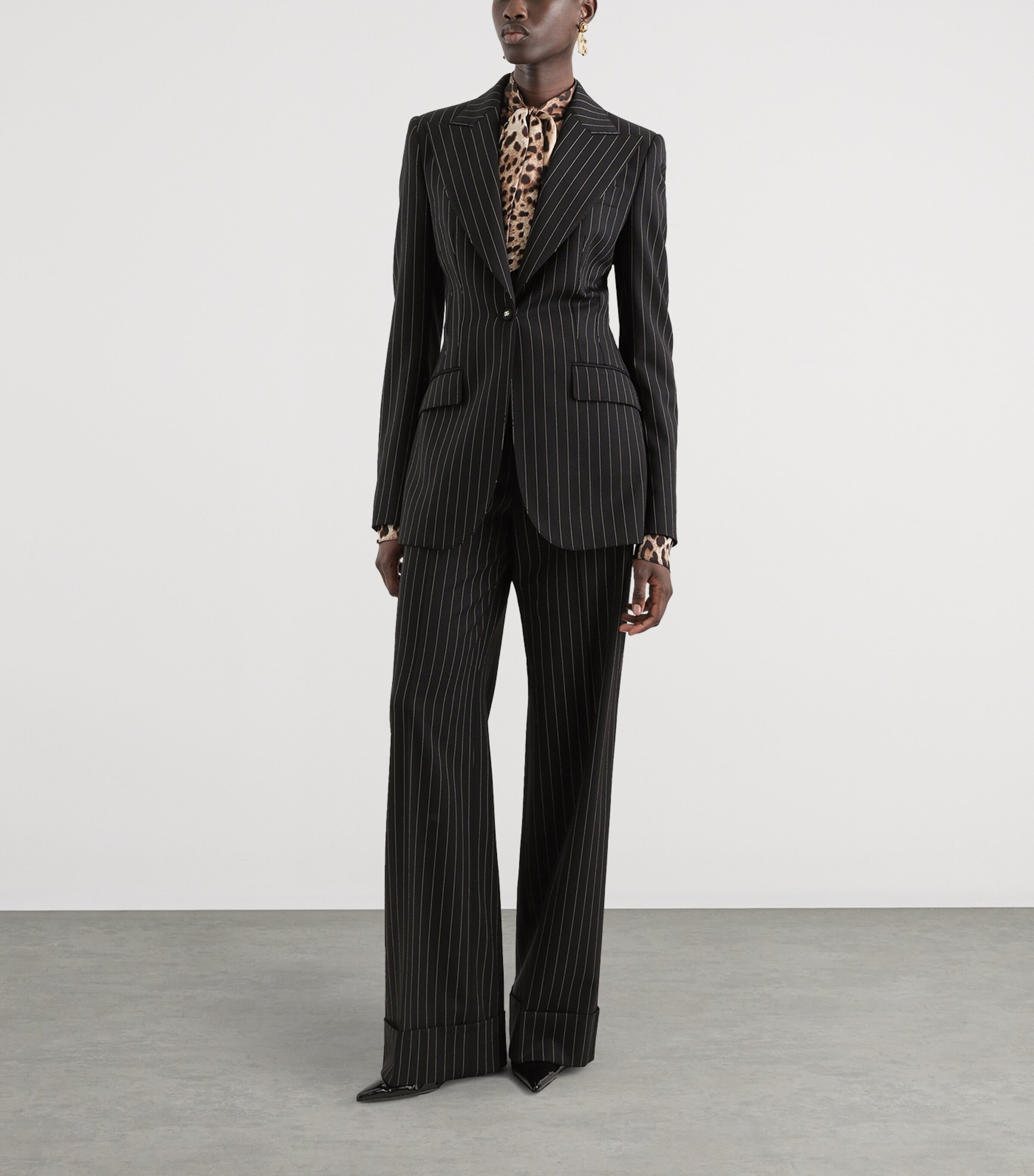 Stretch-Wool Pinstripe Blazer S8051-STRI Image 2