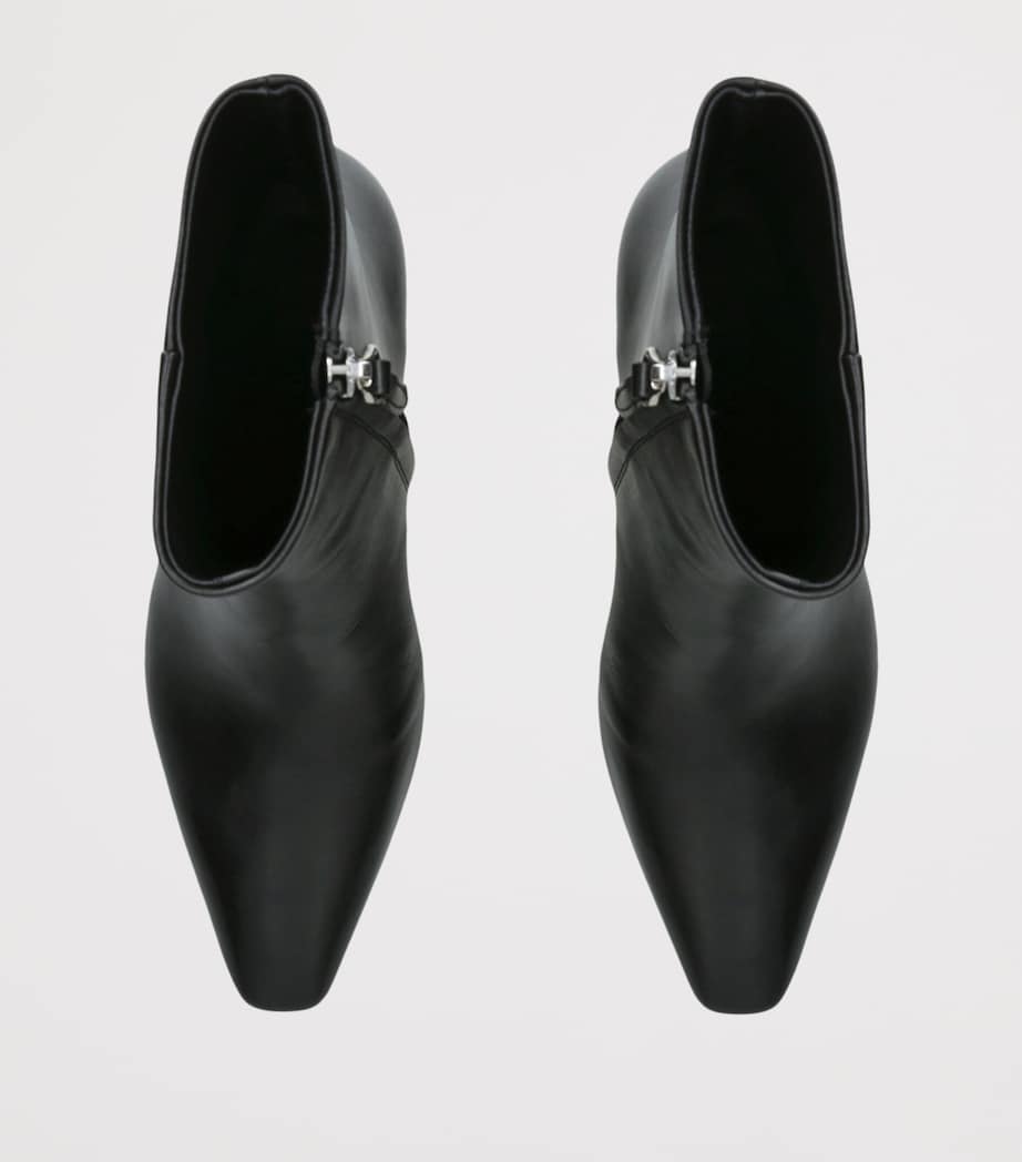 aeyde Leather Maris Ankle Boots 75 Black Image 3