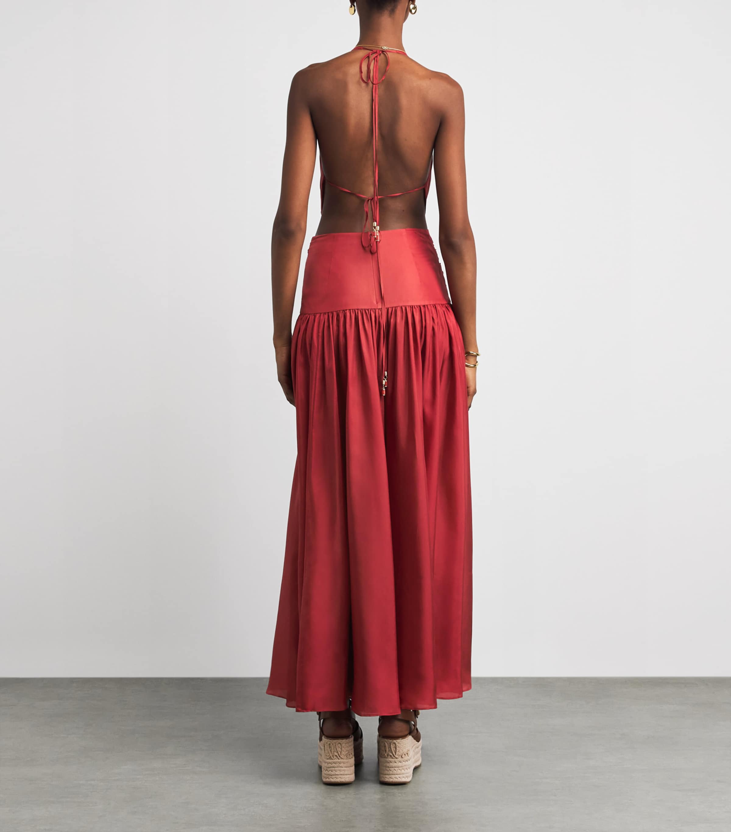 Zimmermann Womens Silk Indra Maxi Dress Ras Raspberry Image 4