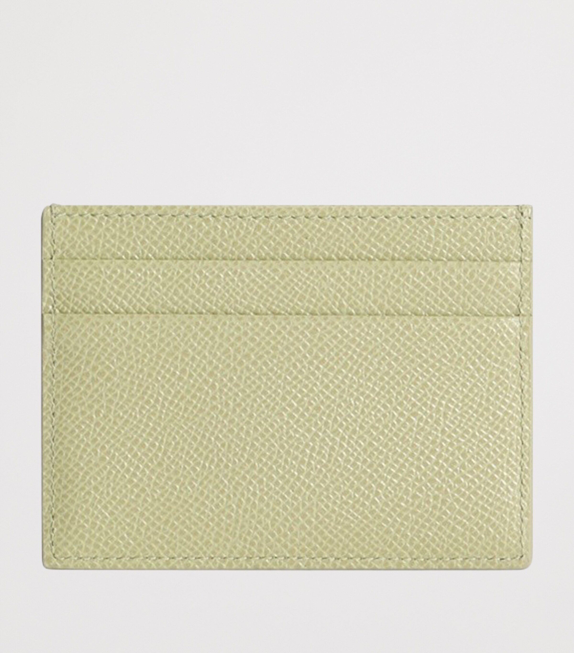 Dolce&Gabbana Leather Dauphine Card Holder Sage Gree Image 3