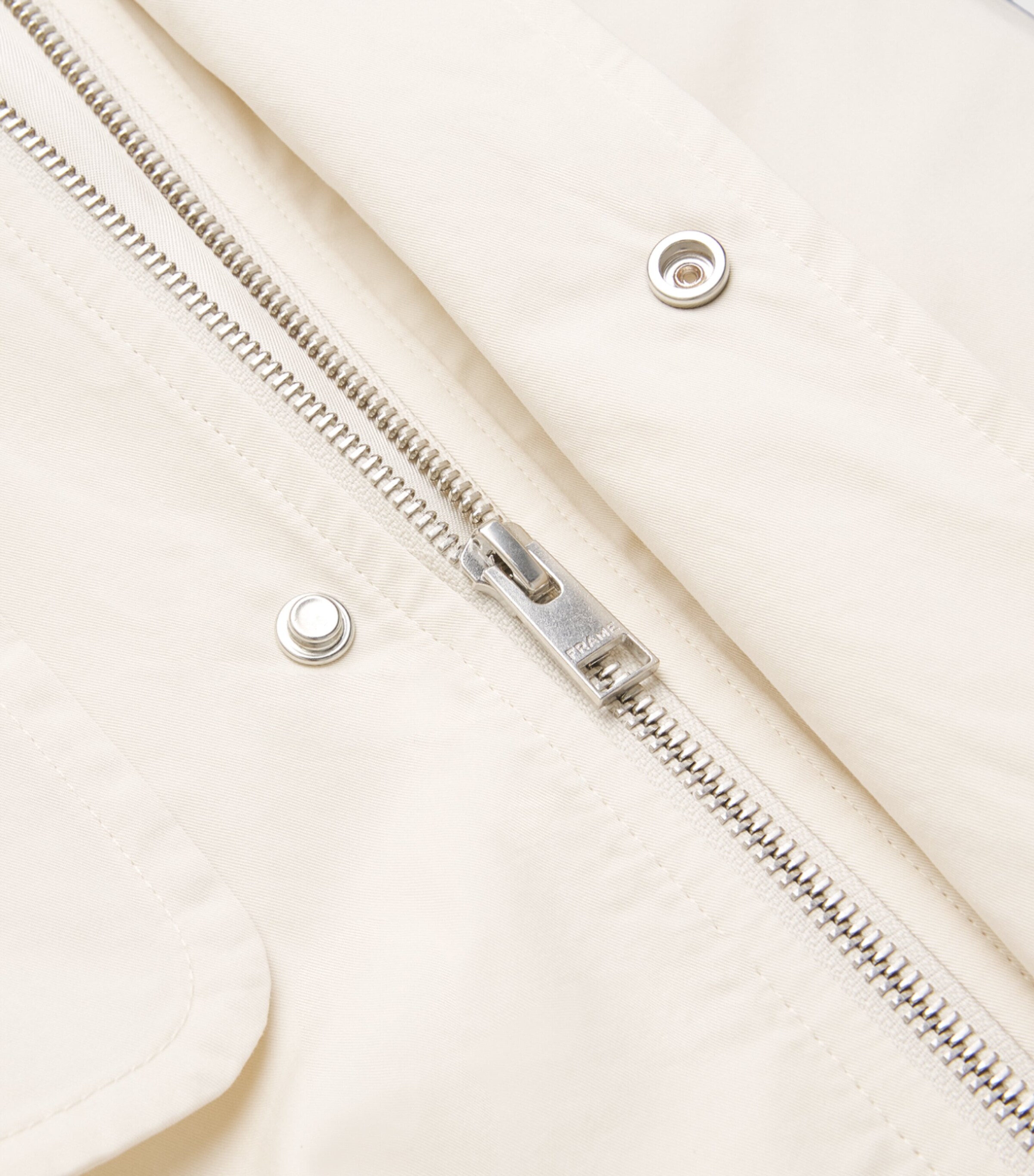 FRAME Womens Cotton The Field Trench Coat Ecru Image 6