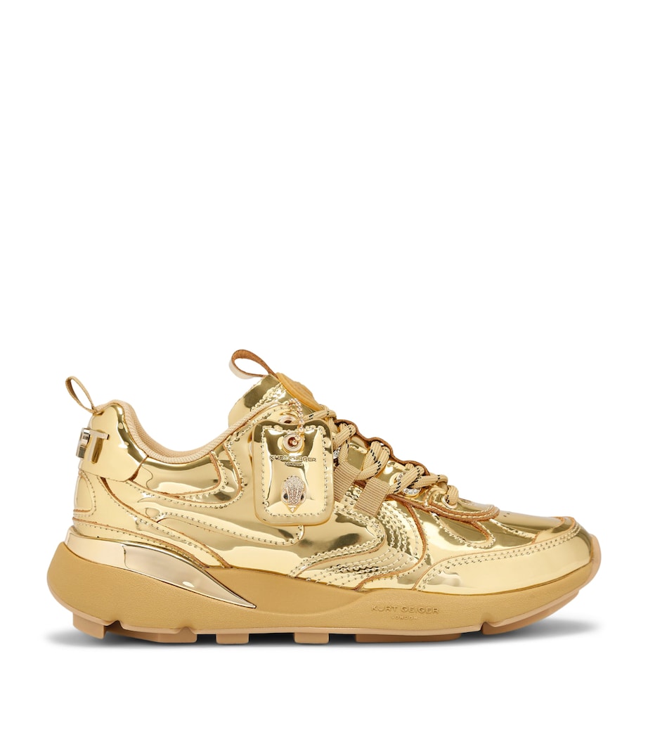 Metallic Leather Kurt Runner Sneakers GOLD Image 1