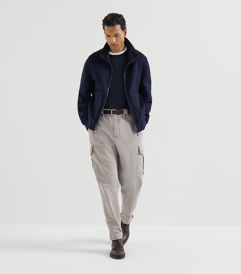 Brunello Cucinelli Mens Cashmere-Silk Crew-Neck Sweater Image 2