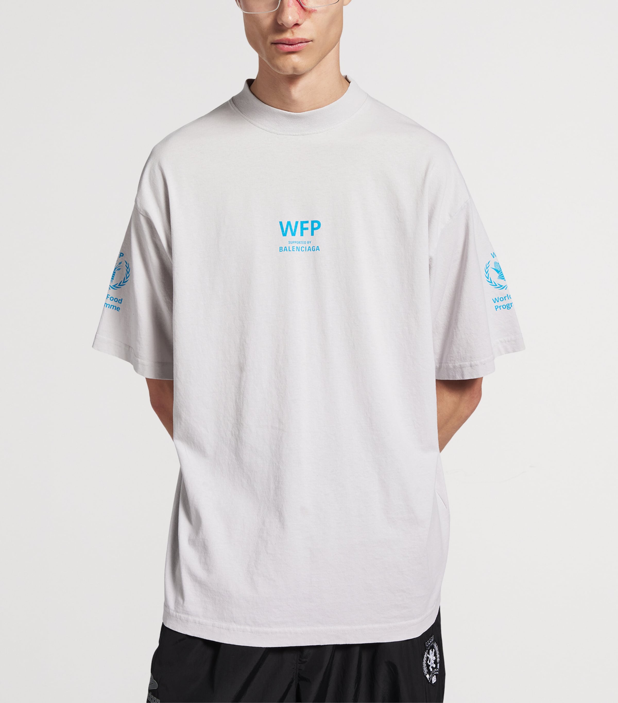 Balenciaga White Cotton WFP Oversized Logo T-Shirt | Harrods QA