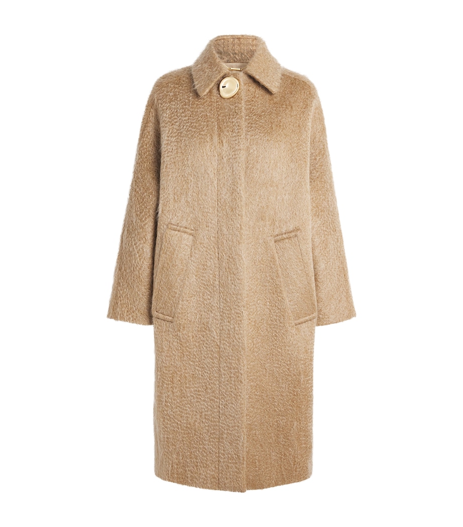 Wool-Blend Water Weave Alder Coat POWDER Image 1