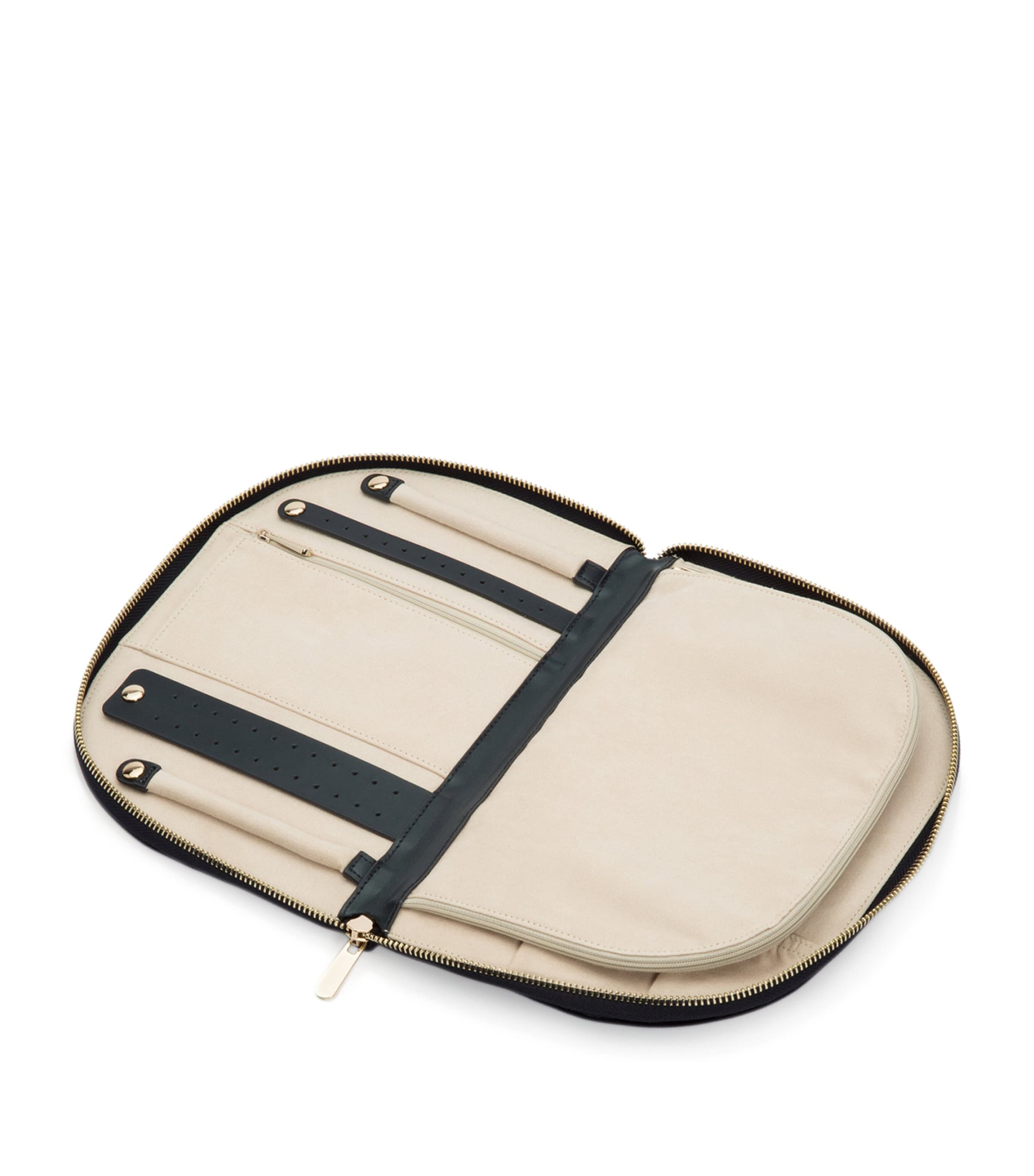 Embroidered Zoe Zip-Up Jewellery Case INDIGO Image 6