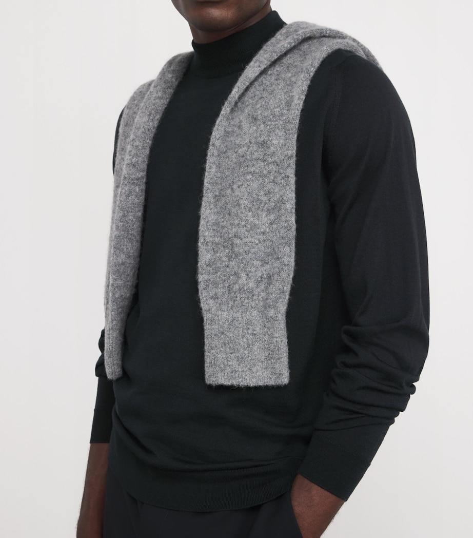 Merino Wool Harcourt Sweater BLACK Image 15