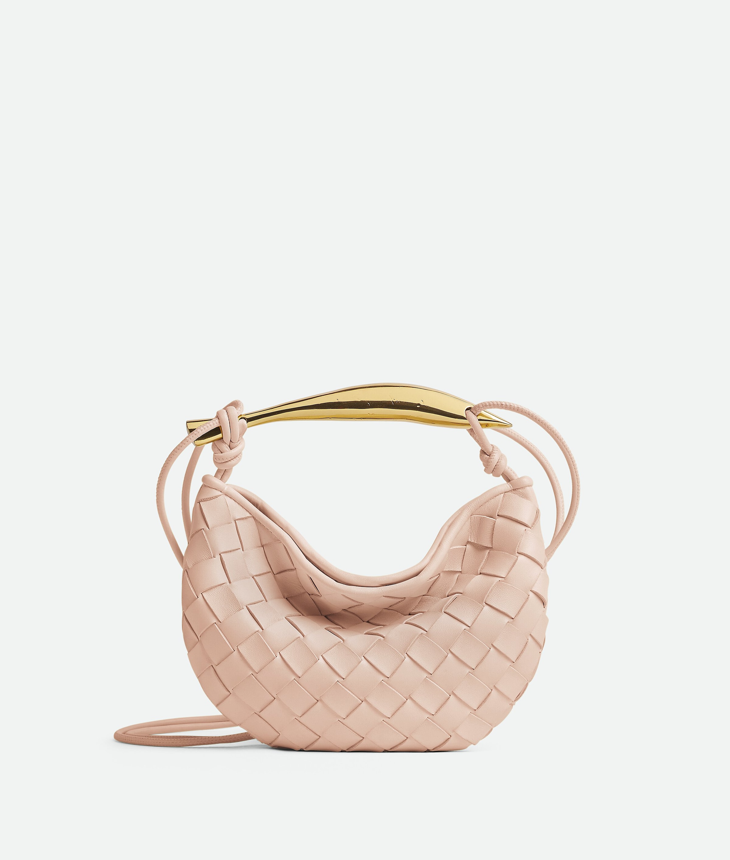 Bottega Veneta Baby Leather Sardine Cross-body Bag In Pink