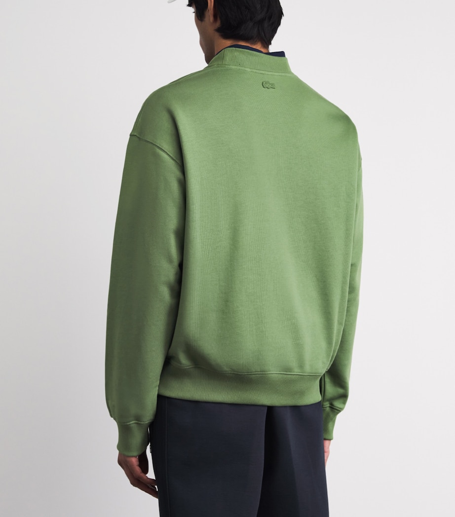Lacoste Mens Court Logo Sweatshirt Green Image 5