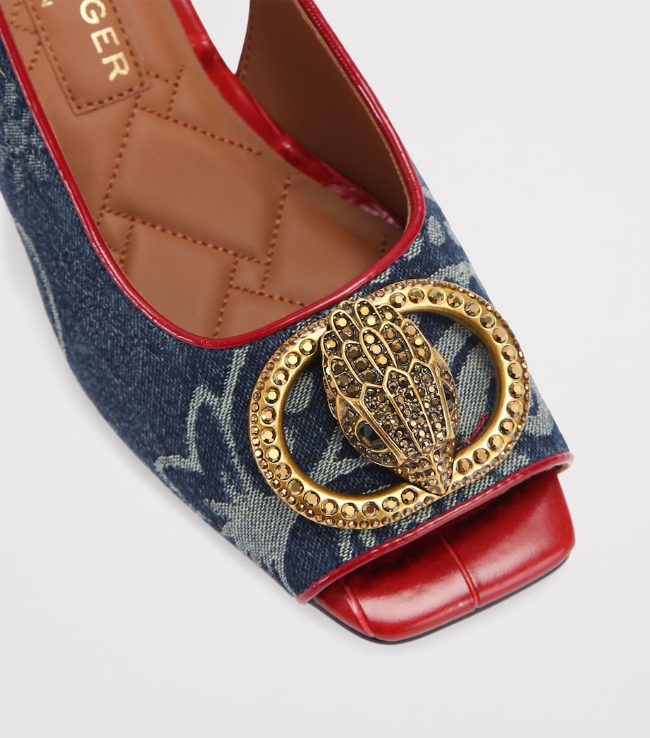 Kurt Geiger London Womens Denim Chelsea Slingback Pumps Denim Image 3