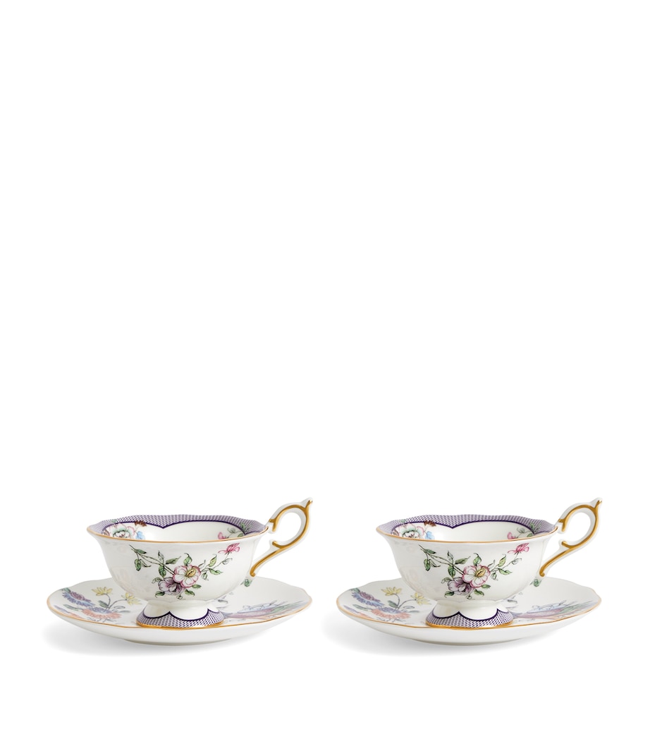 Wedgwood Set of 2 Fortune Teacups and Saucers (150ml) Image 1
