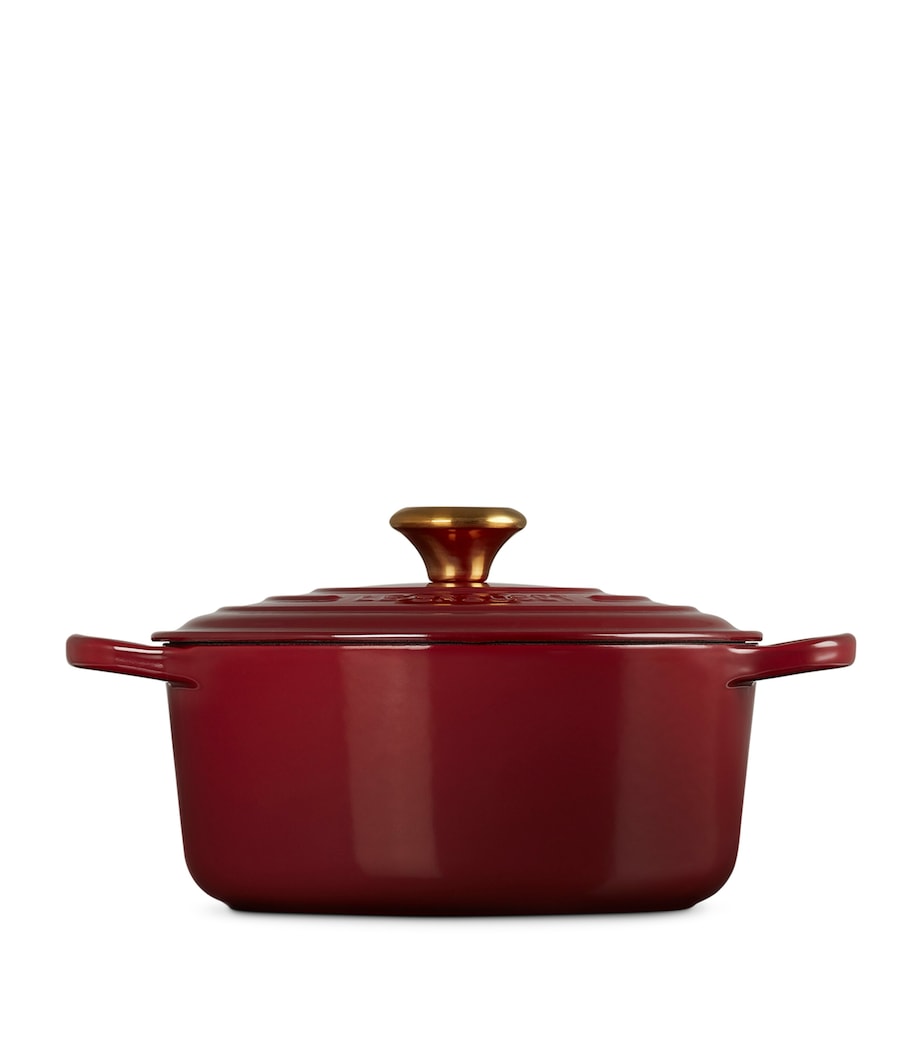 Cast Iron Round Casserole Dish (24cm) GARNET Image 8