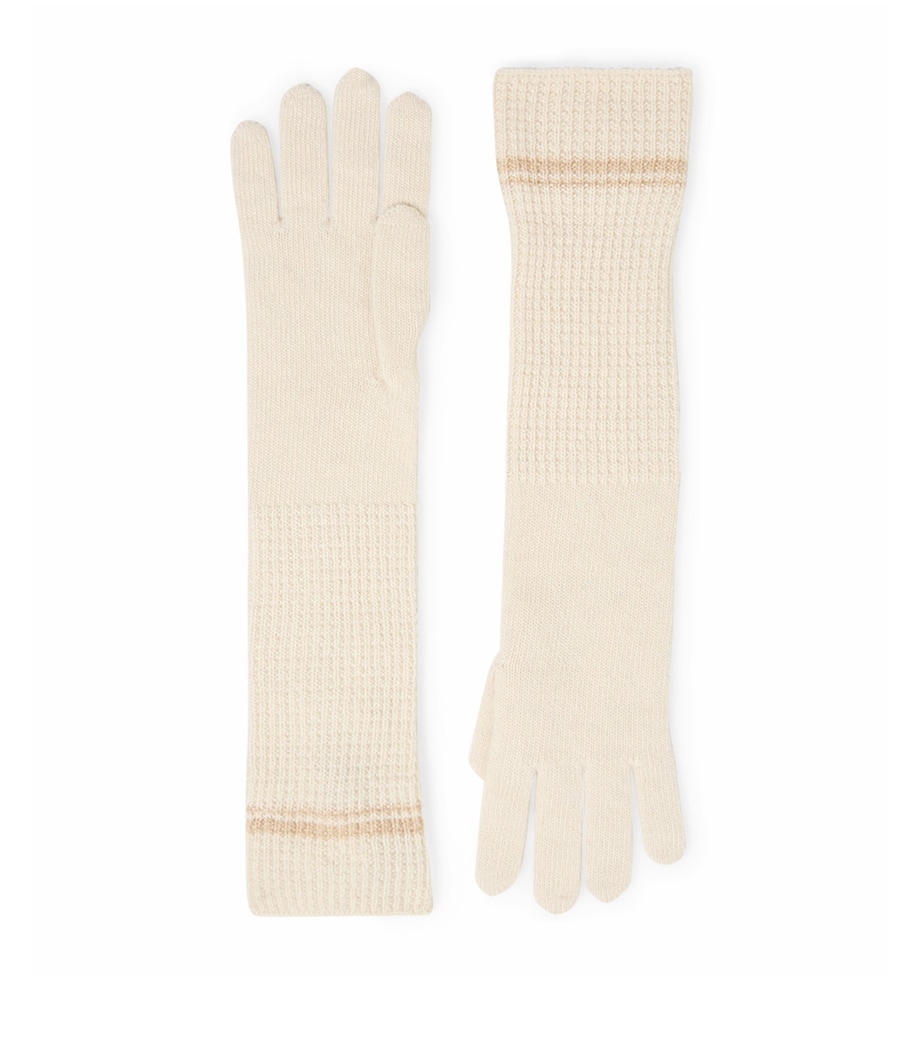 Wool-Cashmere Gloves BIANCO E BEIGE Image 1