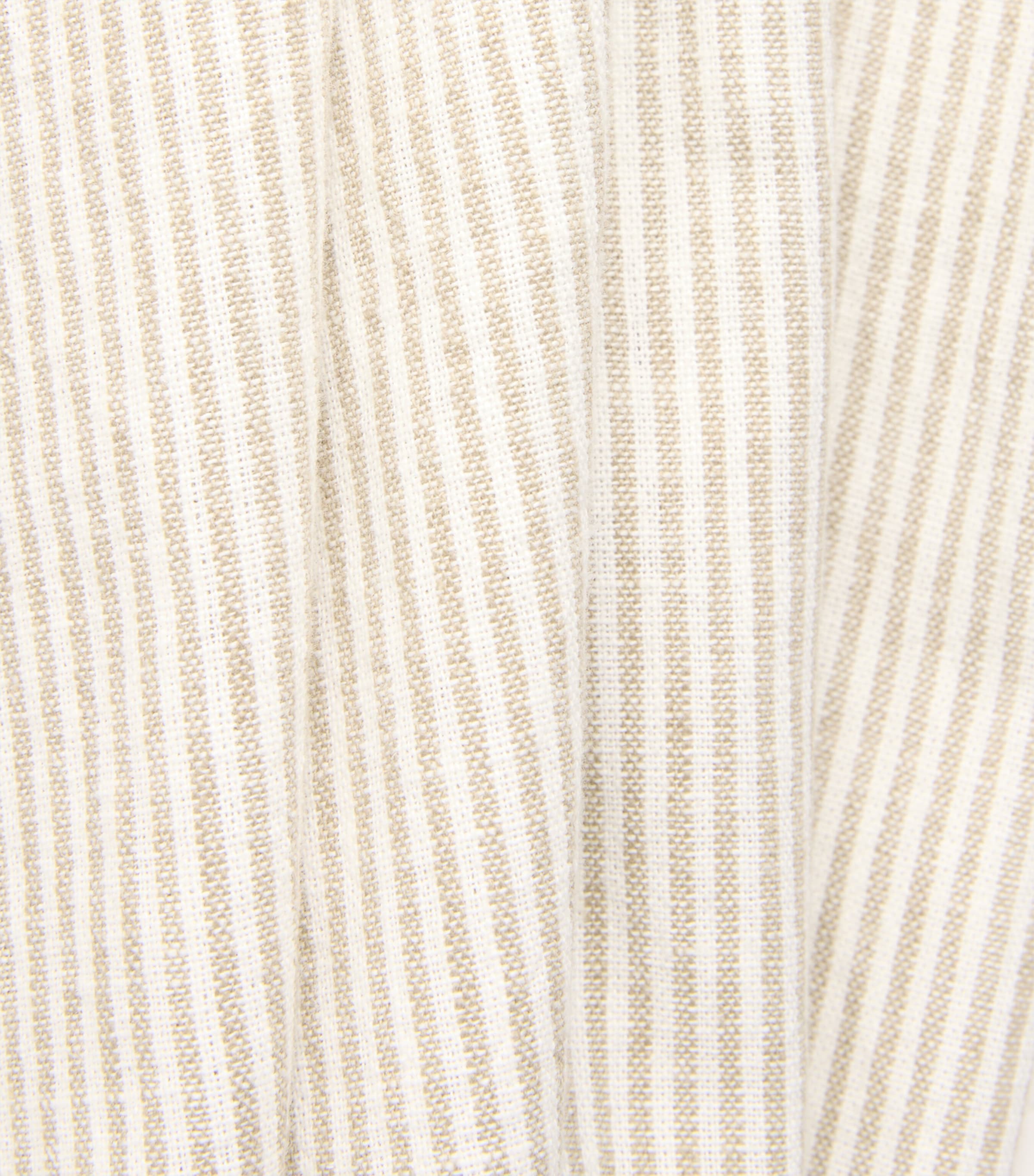 Samsøe Samsøe Mens Linen-Organic Cotton Stripe Saliam Shirt Aluminium Image 6